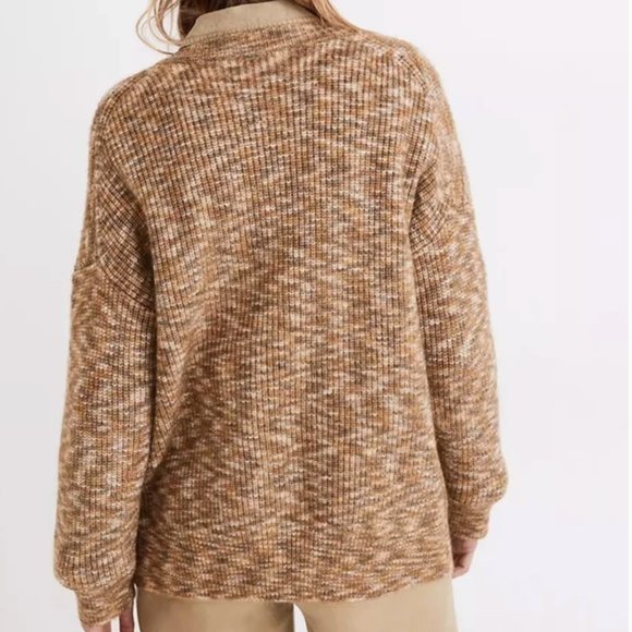 NWT Madewell Space-Dyed Winstead Cardigan Sweater Spacedye Butterscotch - Picture 2 of 7